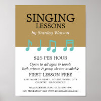 Music Notes, Vocalist Lessons Advertising