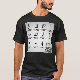 Music notes with their funny nicknames T-Shirt