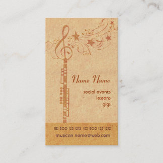 Music Oboe Band - Concert Wind Musical Instrument Business Card
