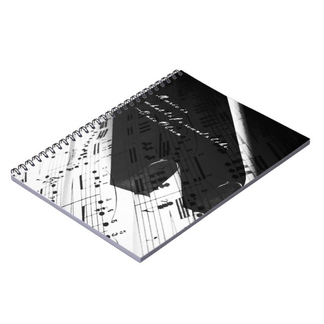 Music of Life: Piano Keys & Notes Notebook (Left Side)