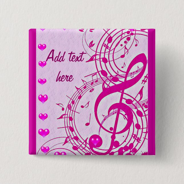 Music of love_ 15 cm square badge (Front)