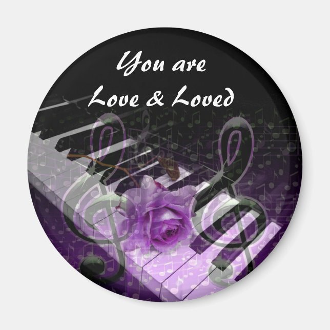 Music Of Love,Purle_ Magnet (Front)