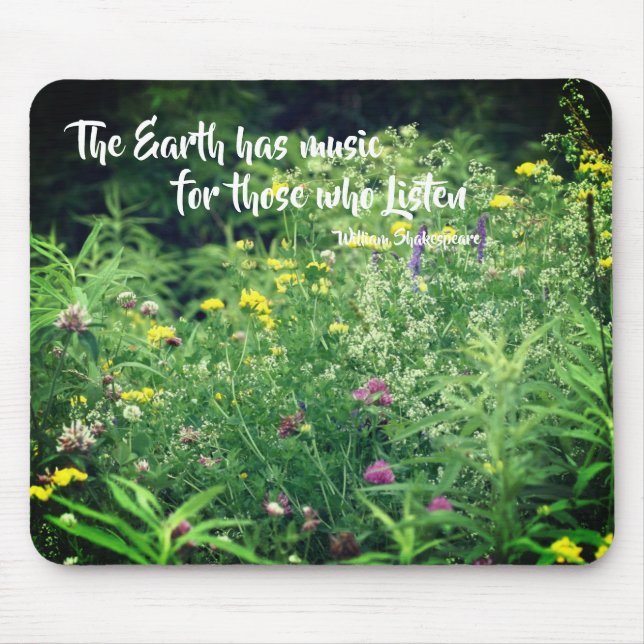 Music Of Nature Inspirational Quote  Mouse Mat (Front)