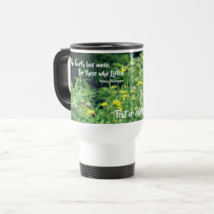 Music Of Nature Inspirational Quote Personalised Travel Mug