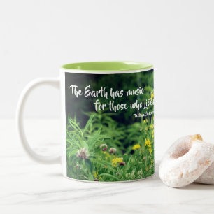 Music Of Nature Inspirational Quote  Two-Tone Coffee Mug
