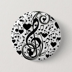 Music of the heart_ 6 cm round badge
