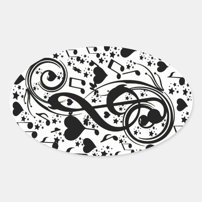 Music of the heart_ oval sticker (Front)
