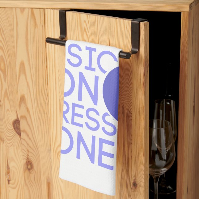music on stress gone tea towel (Thirds Fold)