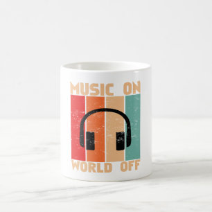 Music On World Off Coffee Mug
