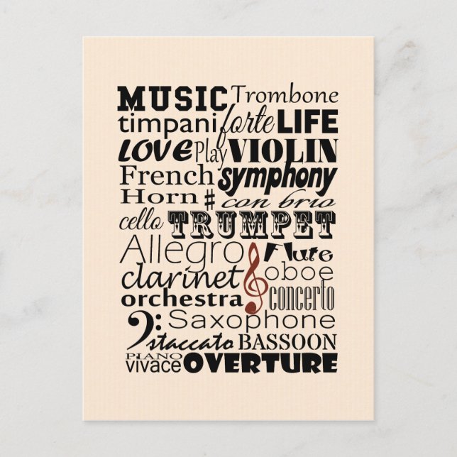 Music Orchestra Postcard (Front)