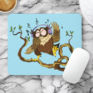Music Owl Mouse Mat