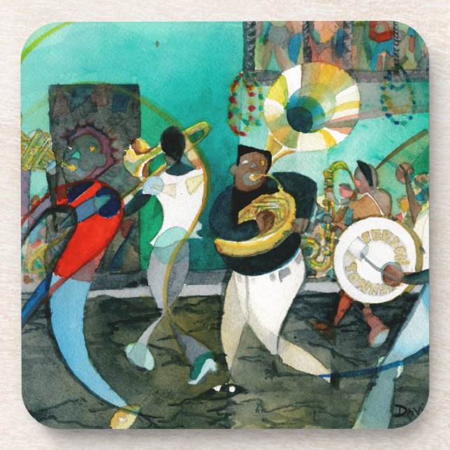 Music Painting "New Orleans Jazz" Coaster (Front)