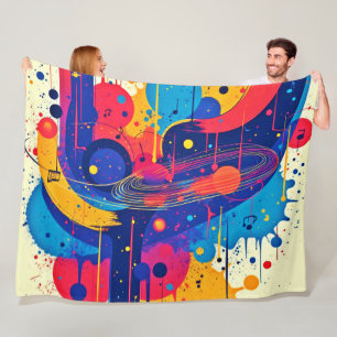 Music Paints Emotion Fleece Blanket