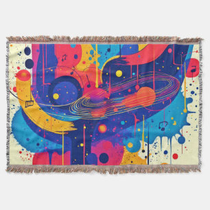 Music Paints Emotion Throw Blanket
