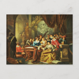 Music Party in a Palatial Interior with Postcard
