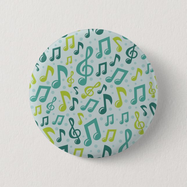 Music pattern 6 cm round badge (Front)