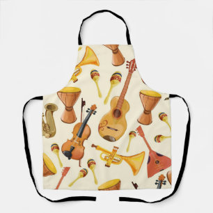 Music pattern apron
