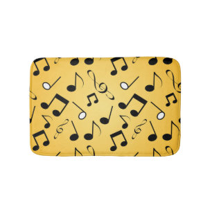 Music pattern bath mat