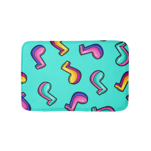 Music pattern bath mat