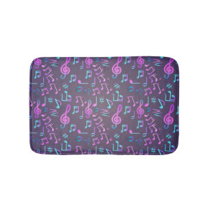 Music pattern bath mat