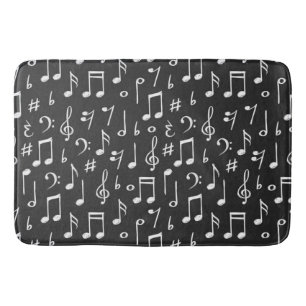 Music pattern bath mat