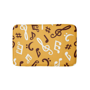 Music pattern bath mat