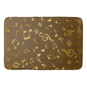 Music pattern bath mat