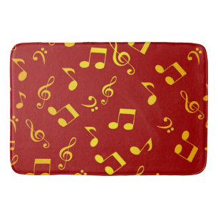 Music pattern bath mat