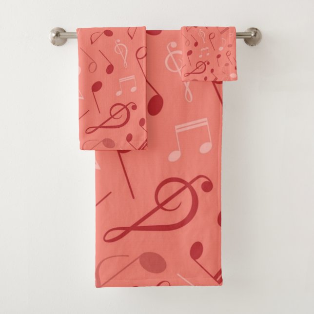 Music pattern bath towel set (Insitu)