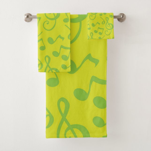 Music pattern bath towel set (Insitu)