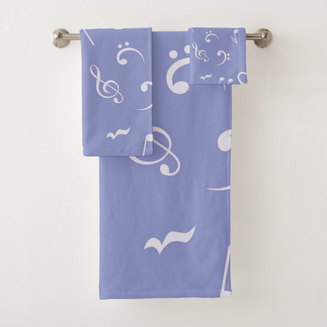 Music pattern bath towel set (Insitu)