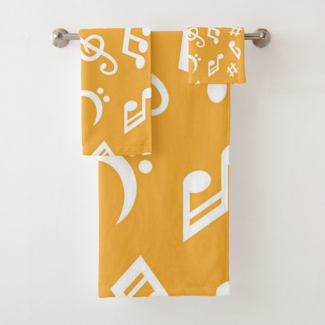 Music pattern bath towel set (Insitu)