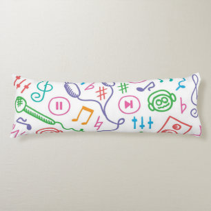 Music pattern body cushion