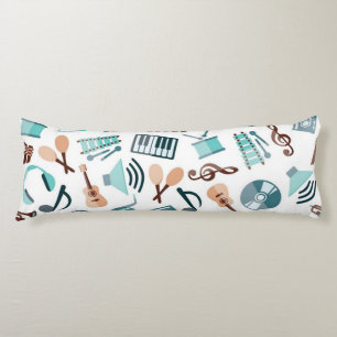 Music pattern body cushion