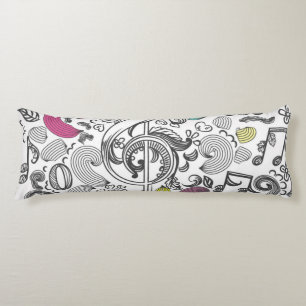 Music pattern body cushion