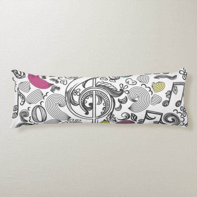 Music pattern body cushion (Front)