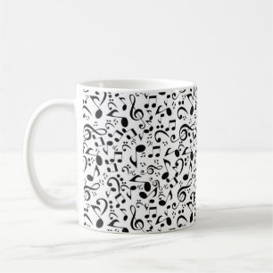 Music pattern coffee mug