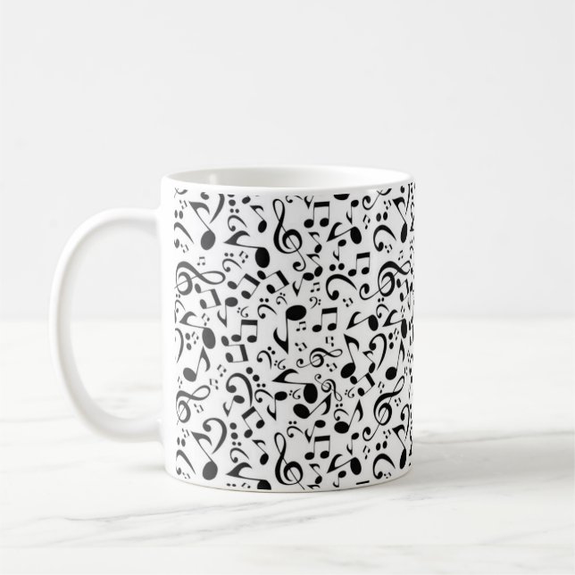 Music pattern coffee mug (Left)