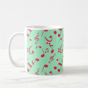 Music pattern coffee mug
