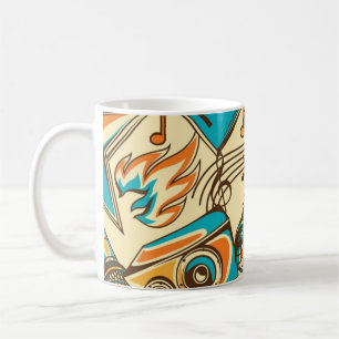 Music pattern coffee mug