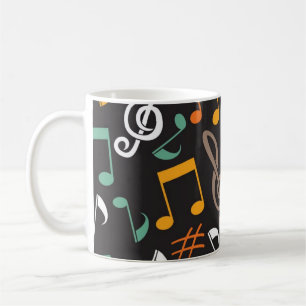 Music pattern coffee mug