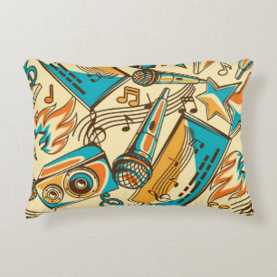 Music pattern decorative cushion