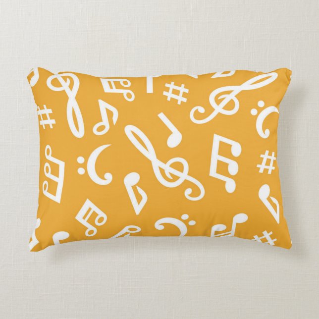 Music pattern decorative cushion (Front)