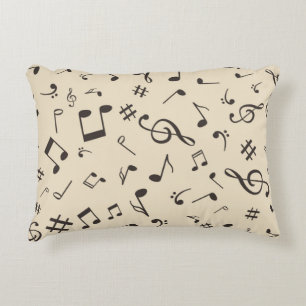Music pattern decorative cushion