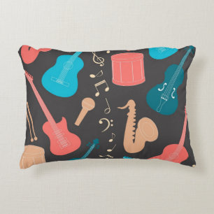 Music pattern decorative cushion
