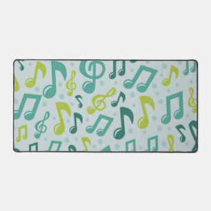 Music pattern desk mat