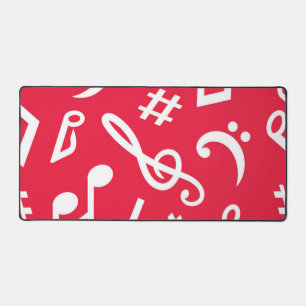 Music pattern desk mat