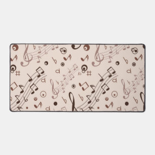 Music pattern desk mat