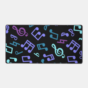 Music pattern desk mat