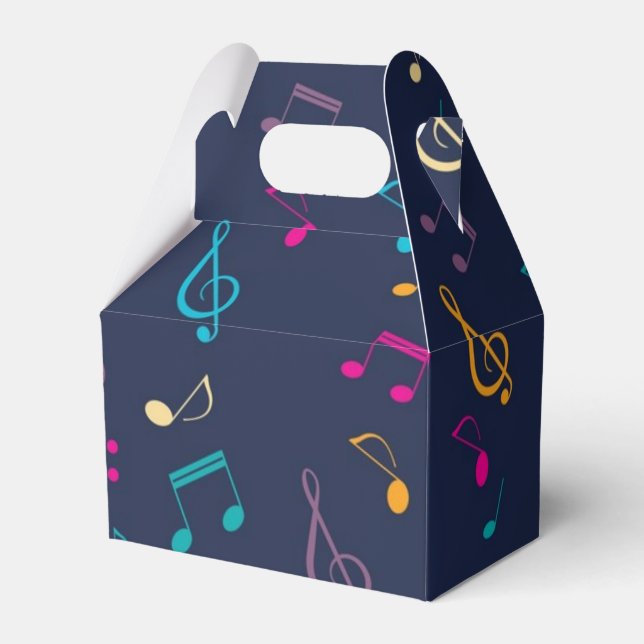 Music pattern favour box (Front Side)